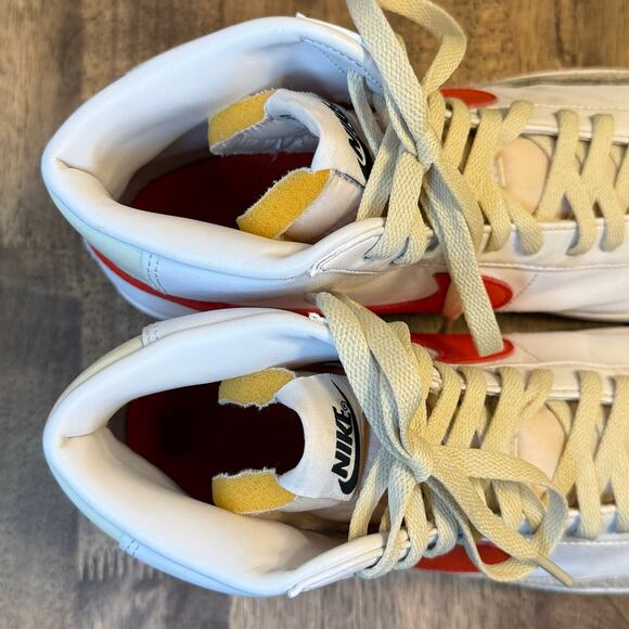 Nike Sneaker Blazer Mid '77 Vintage High Top Leather White Habanero Red Men’s 9 - Picture 10 of 10